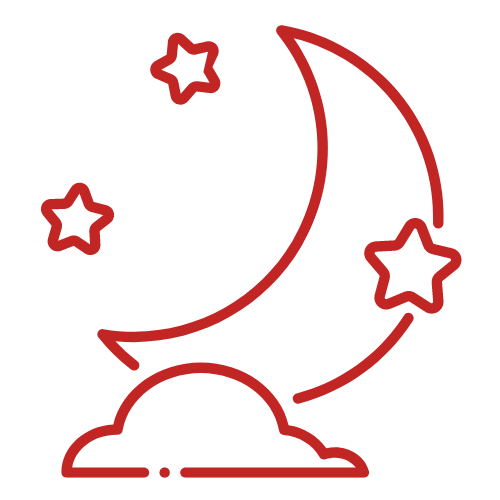 Pictogramme lune et nuage.